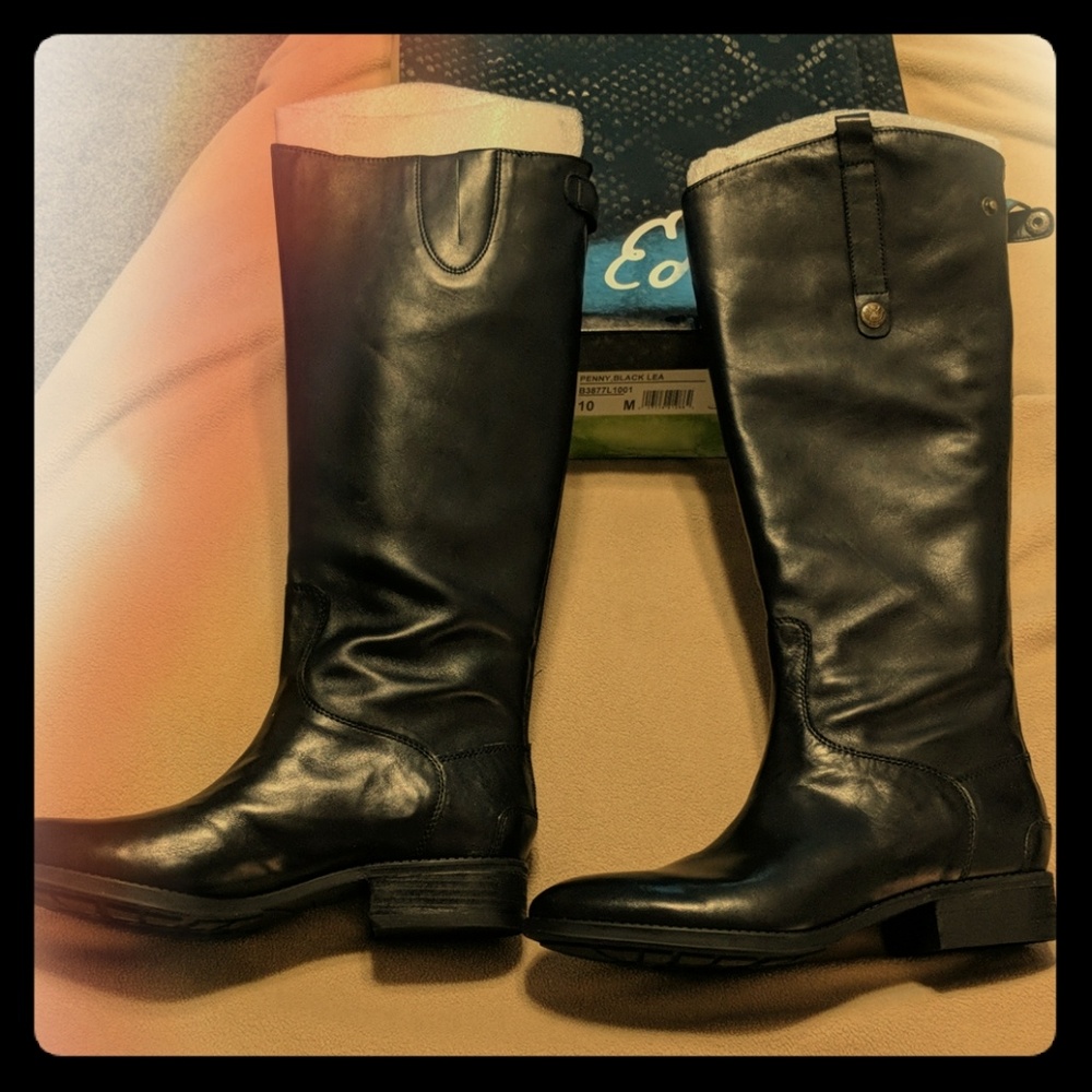 NIB Sam Edelman Penny Black Leather Boots